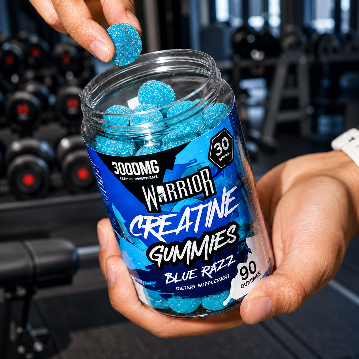 Warrior Creatine Gummies Blue Razz